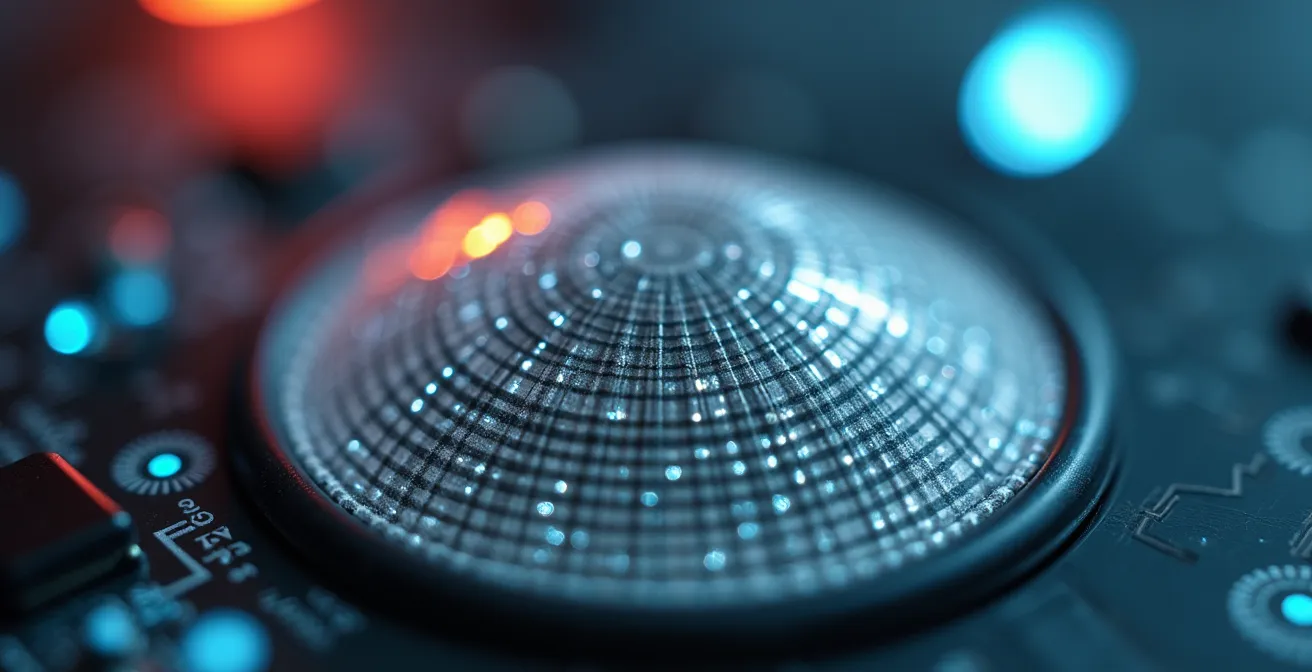 Makroaufnahme verschiedener Sensortechnologien für Bewegungserkennung