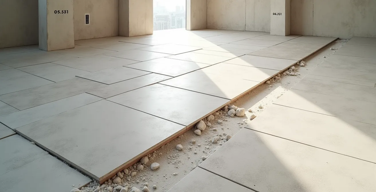 Großformatige Fliesen in verschiedenen Verlegemustern