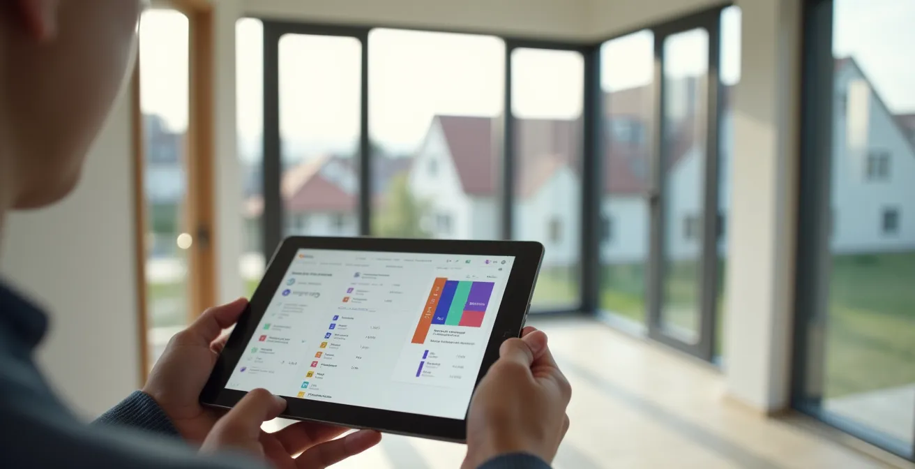 Digitale Erfassung eines Abnahmeprotokolls mit Tablet auf der Baustelle