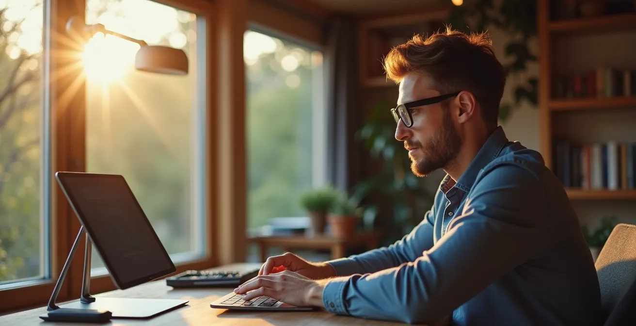 Multifunktionaler Raum mit clever integriertem Homeoffice-Bereich